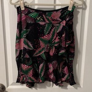 Beautiful Floral Silk Skirt